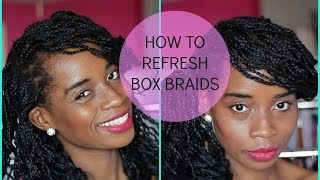 Comment Rafraîchir ses Vieilles Tresses  BOX BRAIDS [upl. by Alleacim936]