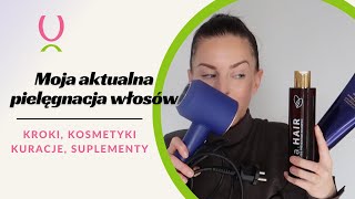 MOJA AKTUALNA PIELĘGNACJA WŁOSÓW 💇🏻‍♀️ KOSMETYKI KURACJE SUPLE [upl. by Skricki437]