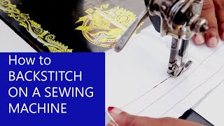 How to backstitchreverse stitch using oldclassic sewing machine [upl. by Asiuqram554]