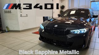 NEW ARRIVAL 2023 BMW M340i xDrive Black Sapphire Metallic Tacora Red M Performance Exhaust MPE [upl. by Jamill415]