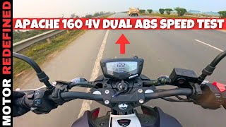 Finally 2024 TVS Apache RTR 160 4V Dual ABS Top Speed Test All Gear Top Speed amp Minimum Speed Test [upl. by Eldnar]