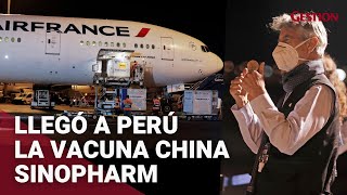 Vacuna COVID19 Así fue la llegada al Perú del avión con las 300 mil dosis de vacunas de Sinopharm [upl. by Swainson]