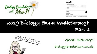 GCSE 2019 Biology Paper 1  part 1 [upl. by Aicilram]