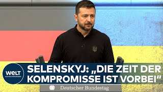 SELENSKYJ IM BUNDESTAG „Die Zeit der Kompromisse ist vorbei“  Bewegende Rede  WELT DOKUMENT [upl. by Anitnauq]