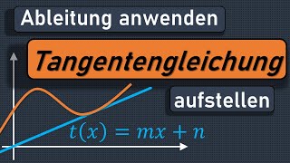 Tangentengleichung aufstellen Tangentenfunktion Gleichung der Tangente Tangente an Kurve [upl. by Anerat]