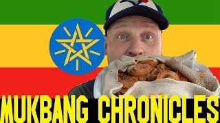 My First Time Trying AUTHENTIC ETHIOPIAN FOOD  MUKBANG [upl. by Samy484]