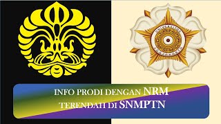 Info Prodi dengan NRM Terendah di SNMPTN UI amp UGM [upl. by Lydnek]