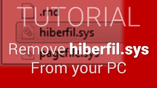 How to Remove quothiberfilsysquot file the easiest way save space or turn ONOFF Hibernation [upl. by Landahl480]