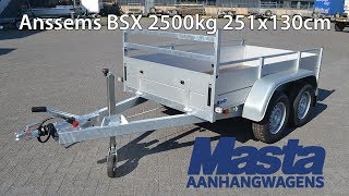 Anssems BSX 2500kg 251x130cm  Masta Aanhangwagens  Mastanl [upl. by Derej915]