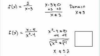 Domain of Rational Functions [upl. by Arreip96]