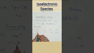 Isoelectronic Species boards science neet [upl. by Aitselec68]