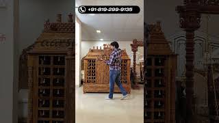 templedesign templedecor woodentemple hindutemple explore goviral ytshorts aarsun [upl. by Doownyl]