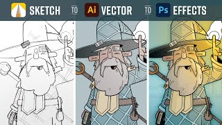 Adobe Illustrator for Beginners  Sketch to Vector Tutorial [upl. by Leandro]