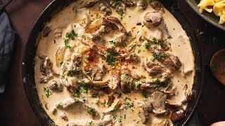 Easy Beef Stroganoff Recipe [upl. by Tomi]