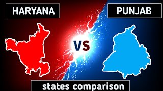 haryana vs punjab state comparison 2023  punjab  haryana  punjab vs haryana comparison [upl. by Enelhtak917]