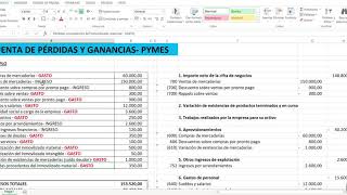 CÓMO CONFECCIONAR LA CUENTA DE PÉRDIDAS Y GANANCIAS PYMES [upl. by Akirre713]