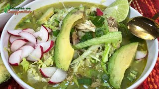 COMO HACER POZOLE VERDE DE POLLO para LA FAMILIA y VENTA DE COMIDA A DOMICILIO [upl. by Ahidam]