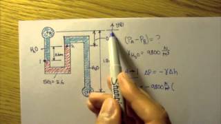 Static Pressure Example 3 Part 1 Fluid Mechanics 11 [upl. by Peggie614]