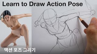 How to draw a body  Structural Drawing1  Do you want to draw this action pose  Step by step [upl. by Garin]