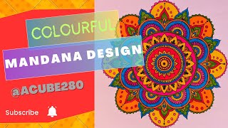 HOW TO DRAW COLOURFUL MANDANA PAINTING 🎨🖌️ [upl. by Elberta]