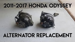 How to Replace 20112017 Honda Odyssey Alternator  DIY Tutorial [upl. by Eira99]