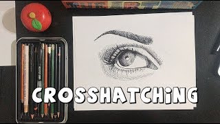 How to Draw an Eye Using Cross Hatching [upl. by Isacco]