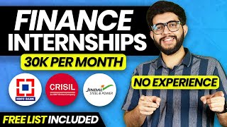 Step by Step Guide on how to Get FINANCE Internships in 1st year Free List Included [upl. by Lacym]