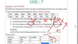 BBS 1st  Unit 7  Analysis of Time Series [upl. by Lorrin]