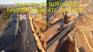 VIADUTO DO NOROESTE Drone filma obras 21 PAVIMENTARAM ATÉ O VIADUTO [upl. by Yecac]