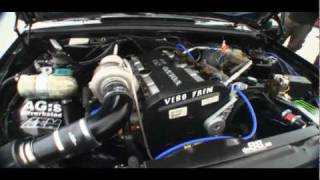 volvo 740 643hp big turbo  massive burnout [upl. by Pouncey]