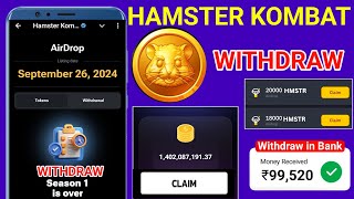 Hamster Kombat Snapshot Taken Claim Airdrop  Hamster Kombat Airdrop Claim And Withdraw in Bank [upl. by Aneeram876]