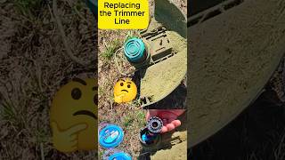 🛠️Replacing the Trimmer Line garden trimmer line string replacing tutorial foryou gardening [upl. by Sibilla641]