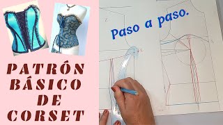 Como hacer un Corset  Patron básico [upl. by Notrub70]