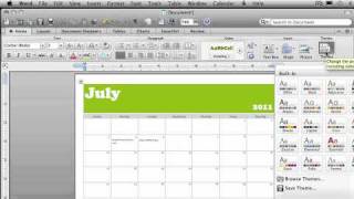 Create a calendar  Word 2011 [upl. by Trever565]