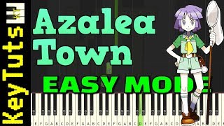 Azalea Town from Pokemon  Easy Mode Piano Tutorial Synthesia [upl. by Ikkir127]