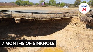 WATCH  City of Ekurhuleni says there isnt a timeline for fixing sinkholes [upl. by Leemaj]