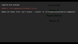 Module not found Error Cant resolve styles Compiled with problems Reactjs stylescss solved [upl. by Shay585]
