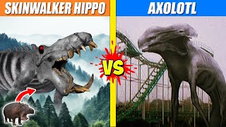 Giant Skinwalker Hippo vs Axolotl Trevor  SPORE [upl. by Yrehc649]