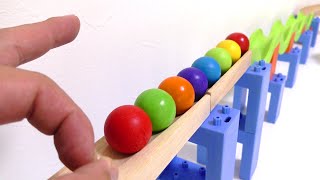 Marble Run☆Wonder World TrixTrack amp Block Coaster Alternating Video [upl. by Htebazile]