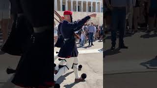 Athens Tomb of Unknown Soldier soldiers arrive for Guard Change shorts vicstefanu [upl. by Ivon]