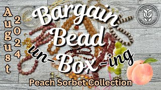 Bargain Bead Box  UNBOXING  August 2024 Peach Sorbet Collection [upl. by Haskell126]