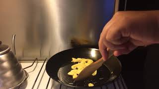 Carbon steel pan scrambled egg from start to finish [upl. by Noiramaj]