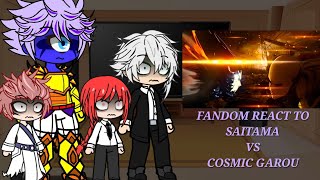 fandommuzan makima AFO sukuna BOROS react to SAITAMA VS COSMIC GAROU [upl. by Chafee]