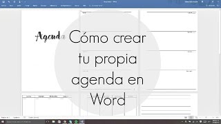 Cómo crear tu propia agenda en Word  Julieta Jareda [upl. by Erlewine]