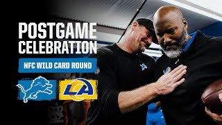 Lions vs Rams postgame locker room celebration [upl. by Arnuad]