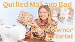 Sew A Quilted Toiletry Bag  Tutorial 🌷 [upl. by Lorain930]