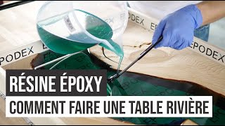 Fabrication de table rivière en résine époxy – DIY  Tutoriel  EPODEX [upl. by Renat]