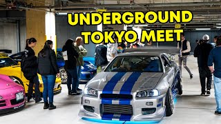 TAKING MY R34 GTR TO SECRET UNDERGROUND TOKYO CAR MEET Tokyo Drift Car Meet [upl. by Ydnahs]