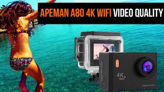 APEMAN A80 4K WIFI REVIEW Video Quality  Underwater and Sound [upl. by Ellersick]