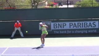 Amazing tennis forehand Monica Niculescu How to play great tennis with weak stroke [upl. by Walden]